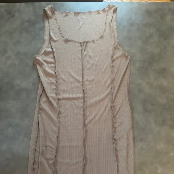 SHEIN Tan Bodycon Dress - Picture 1 of 3